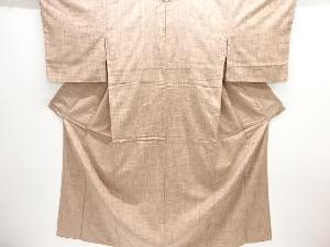 格子織り出し手織り紬着物